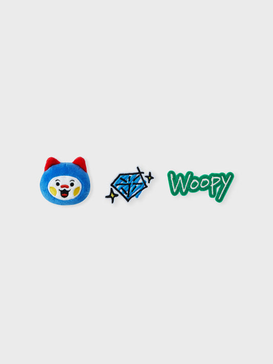 [NEW] 라인프렌즈 TRUZ WOOPY 아티스트 인형 뱃지 세트