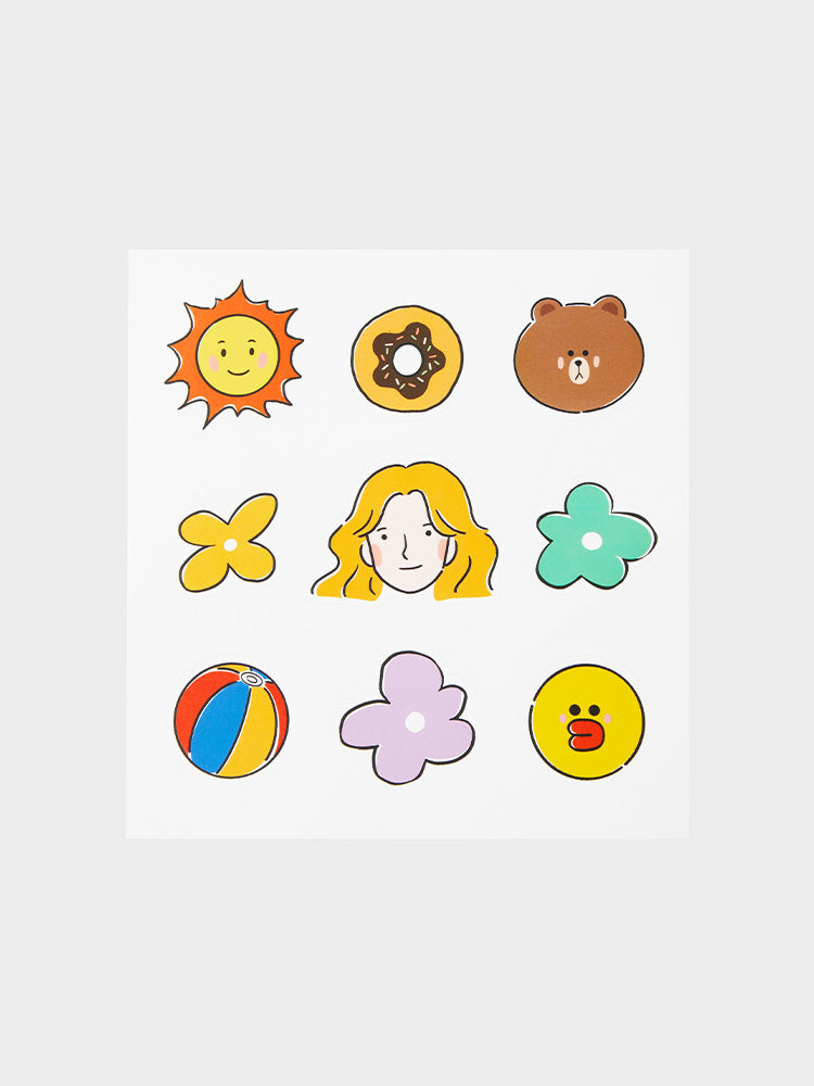 LINE FRIENDS BROWN DRAWING MARY DECORATIVE STICKERS