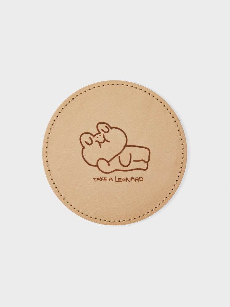 LINE FRIENDS LEONARD COASTER ORIGINAL LEATHER