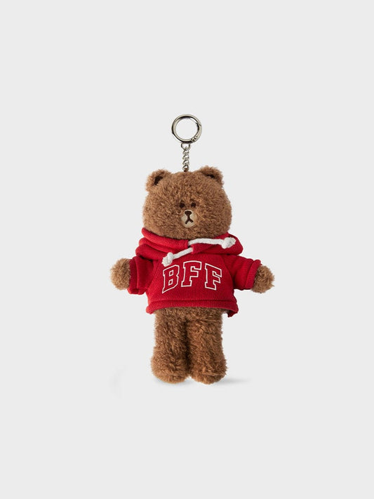 LINE FRIENDS BROWN SOULMATE KEYRING (HOODIE)