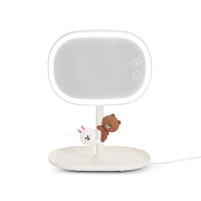 LINE FRIENDS DG ELECTRONICS BROWN BROWN & FRIENDS BROWN MOOD LIGHT MIRROR (7182473265325)