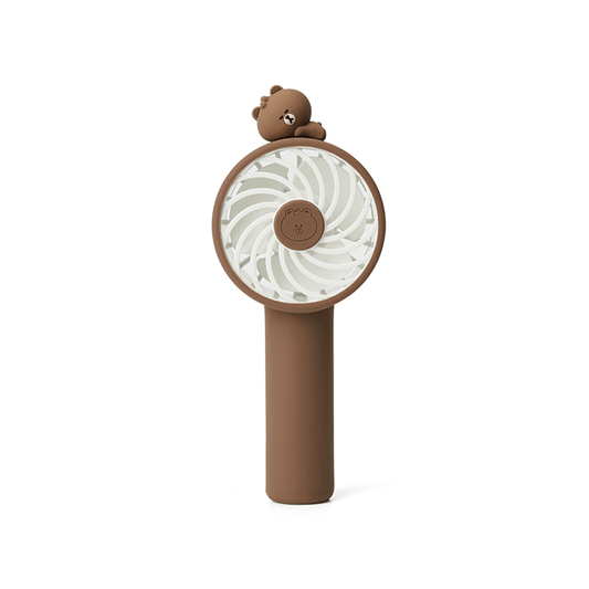 LINE FRIENDS DG ELECTRONICS BROWN BROWN & FRIENDS MINI BROWN FIGURE HANDHELD FAN (6093413941421)