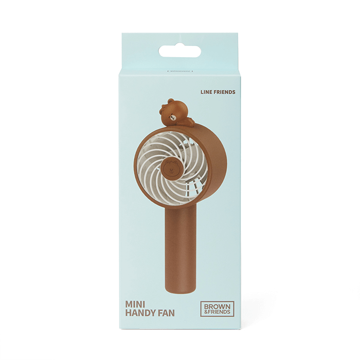 LINE FRIENDS DG ELECTRONICS BROWN BROWN & FRIENDS MINI BROWN FIGURE HANDHELD FAN (6093413941421)