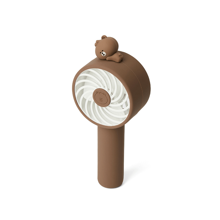 LINE FRIENDS DG ELECTRONICS BROWN BROWN & FRIENDS MINI BROWN FIGURE HANDHELD FAN (6093413941421)