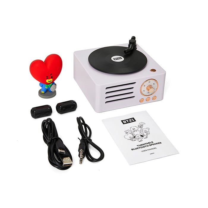 LINE FRIENDS DG ELECTRONICS TATA BT21 TATA TURNTABLE BLUETOOTH SPEAKER (7182465859757)