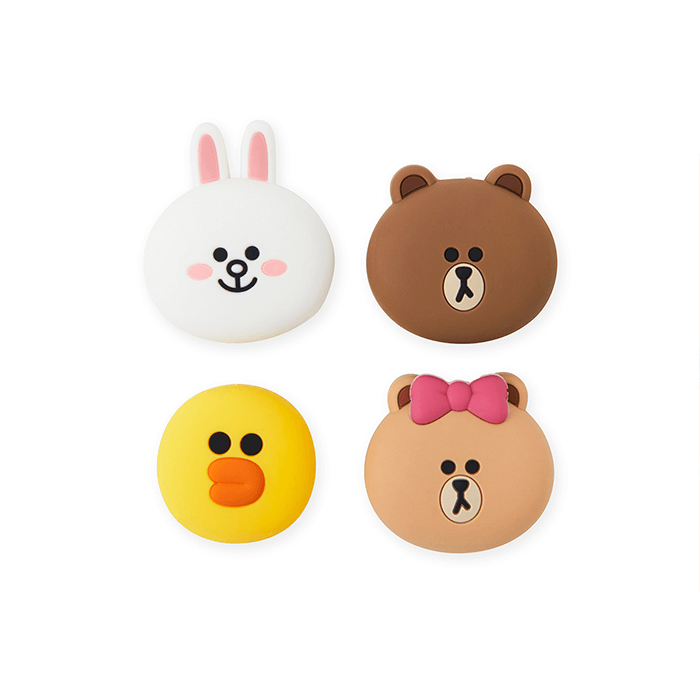 LINE FRIENDS ELECTRONICS BROWN & FRIENDS BROWN & FRIENDS FACE MAGNET CABLE HOLDER (7182674198701)