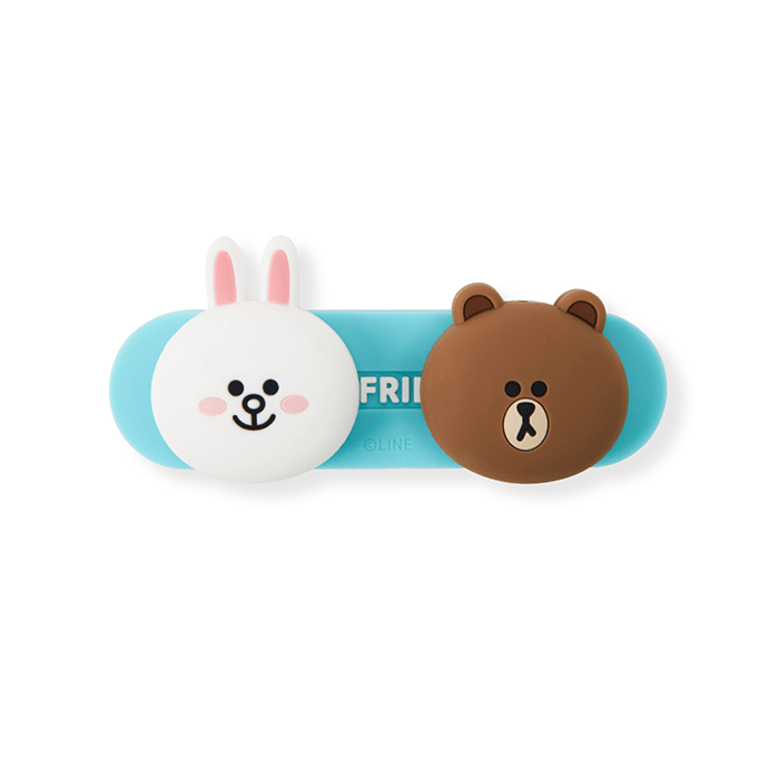 LINE FRIENDS ELECTRONICS BROWN & FRIENDS BROWN & FRIENDS FACE MAGNET CABLE HOLDER (7182674198701)