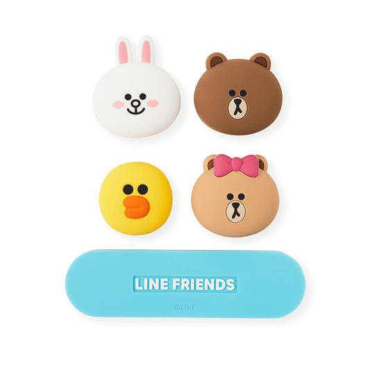 LINE FRIENDS ELECTRONICS BROWN & FRIENDS BROWN & FRIENDS FACE MAGNET CABLE HOLDER (7182674198701)