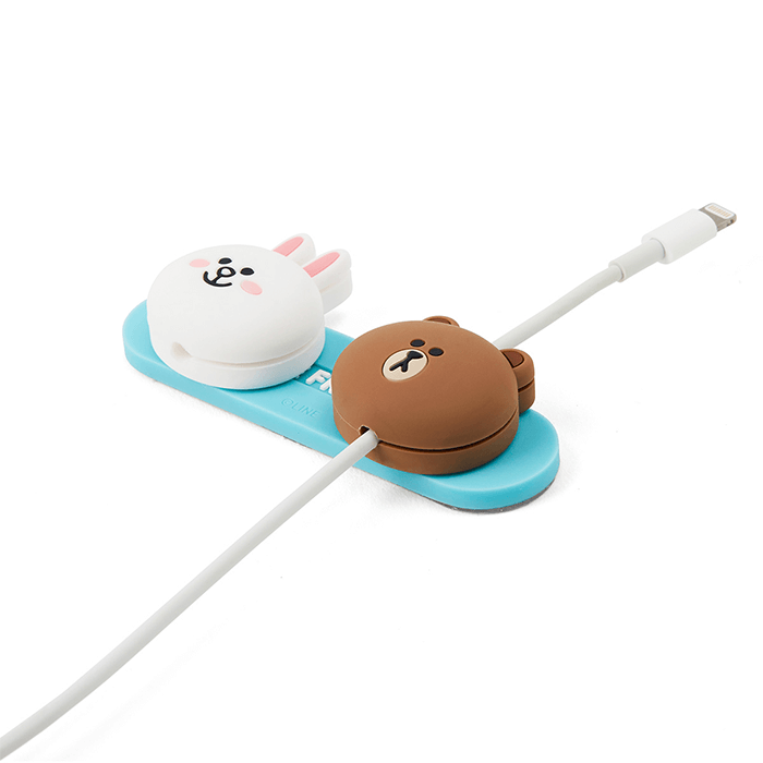 LINE FRIENDS ELECTRONICS BROWN & FRIENDS BROWN & FRIENDS FACE MAGNET CABLE HOLDER (7182674198701)