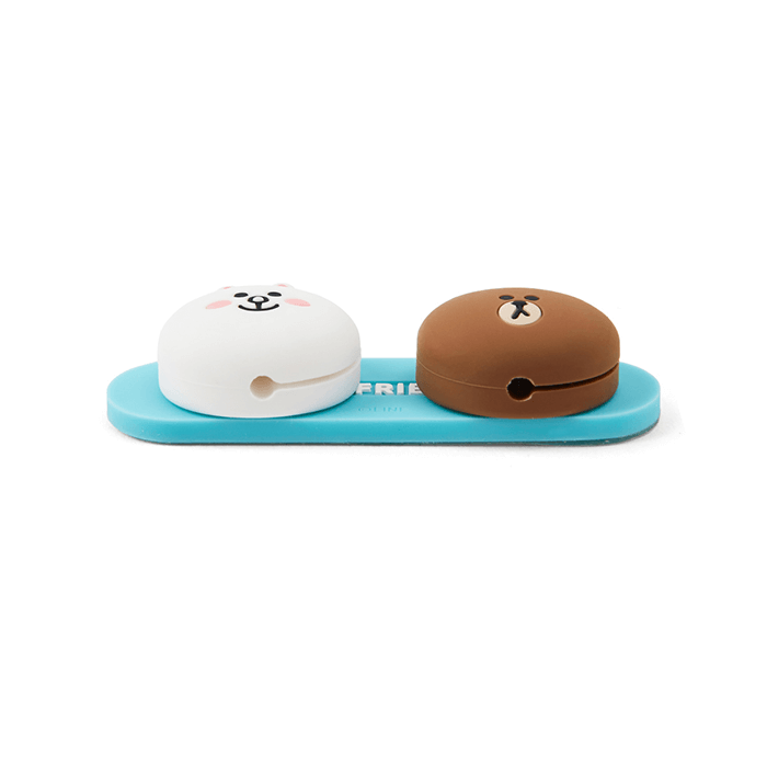 LINE FRIENDS ELECTRONICS BROWN & FRIENDS BROWN & FRIENDS FACE MAGNET CABLE HOLDER (7182674198701)