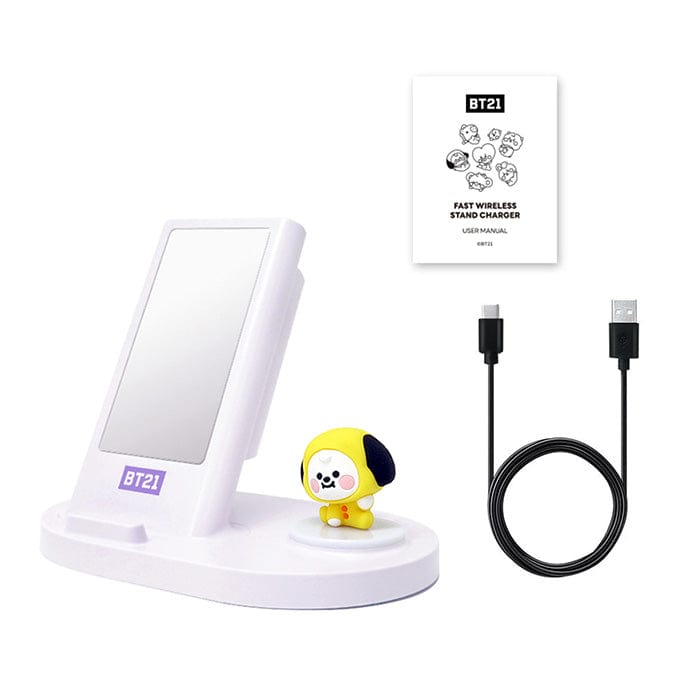 LINE FRIENDS ELECTRONICS CHIMMY BT21 CHIMMY FAST WIRELESS CHARGING STAND (7182529396909)