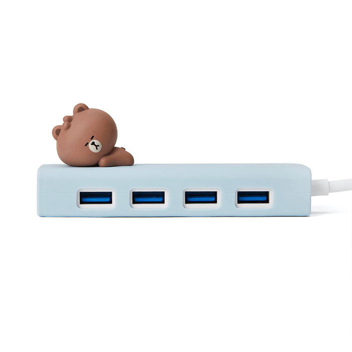 LINE FRIENDS ELECTRONICS MINI BROWN BROWN & FRIENDS MINI BROWN FIGURE USB HUB (6087582580909)