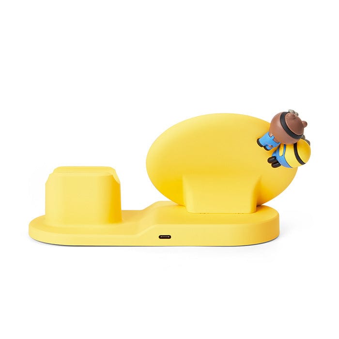 LINE FRIENDS ELECTRONICS MINIONS BROWN & FRIENDS X MINIONS 3IN1 WIRELESS CHARGER MOUNT (7182489551021)