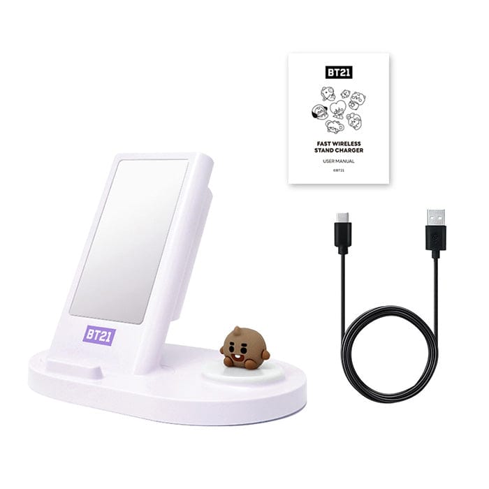 LINE FRIENDS ELECTRONICS SHOOKY BT21 SHOOKY FAST WIRELESS CHARGING STAND (7182529593517)