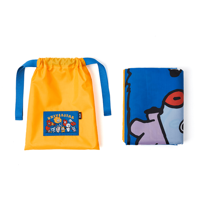 LINE FRIENDS FASHION BLUE BT21 FLOWER PICNIC MAT BLUE (7182647853229)