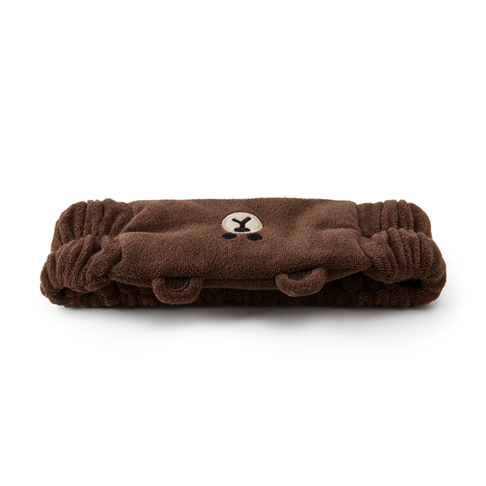 LINE FRIENDS FASHION BROWN BROWN & FRIENDS BROWN TERRY FACE WASH BAND (7182562197677)