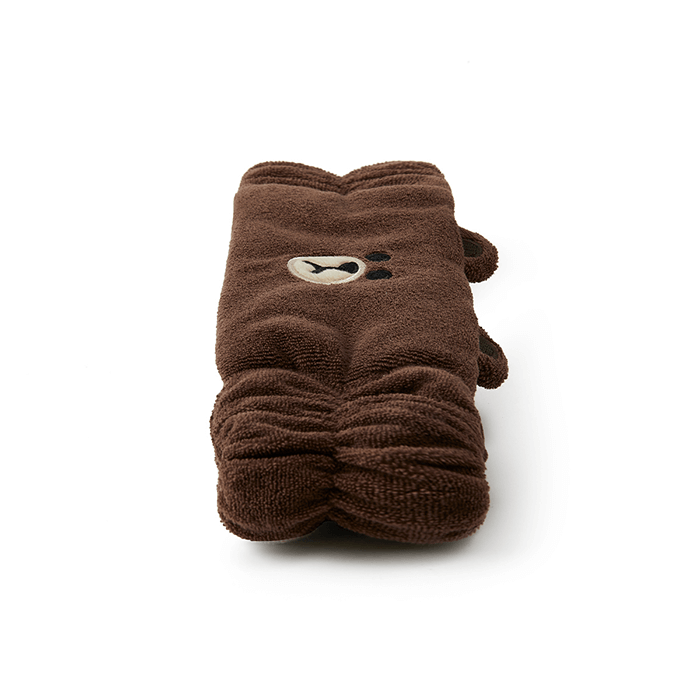 LINE FRIENDS FASHION BROWN BROWN & FRIENDS BROWN TERRY FACE WASH BAND (7182562197677)