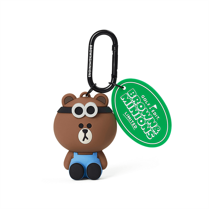 LINE FRIENDS FASHION BROWN MINIONS X BROWN & FRIENDS BROWN SILICONE BALL POUCH (7182536540333)