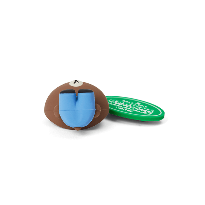 LINE FRIENDS FASHION BROWN MINIONS X BROWN & FRIENDS BROWN SILICONE BALL POUCH (7182536540333)