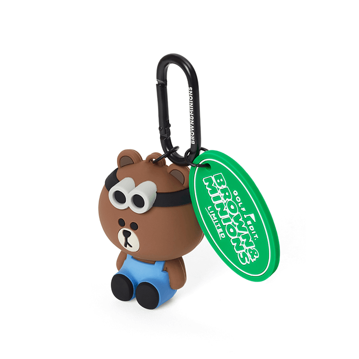 LINE FRIENDS FASHION BROWN MINIONS X BROWN & FRIENDS BROWN SILICONE BALL POUCH (7182536540333)