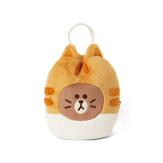 LINE FRIENDS FASHION CHEESE BROWN & FRIENDS KITTEN BROWN BUCKET BAG (CHEESE) (7182502953133)