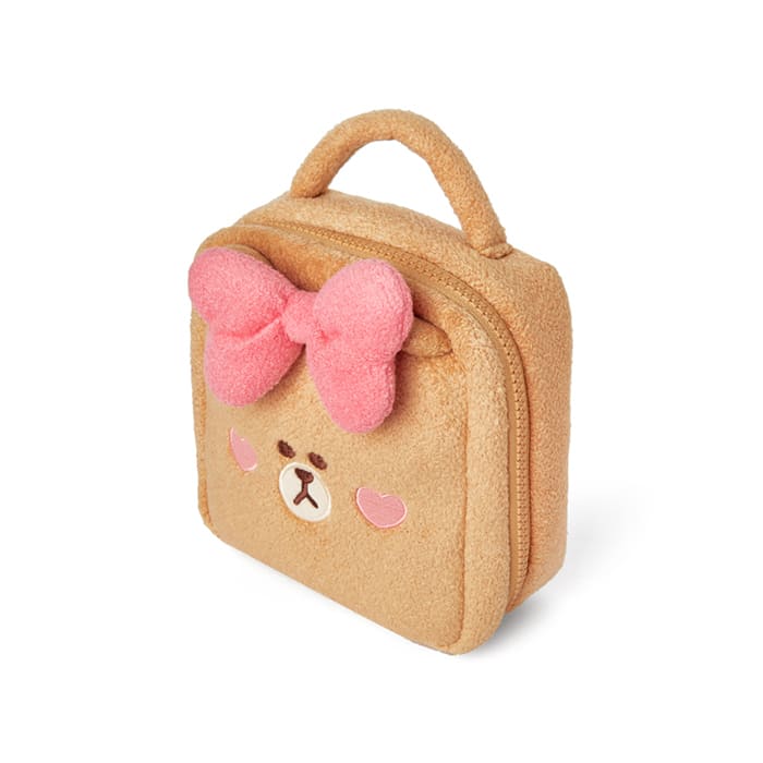 LINE FRIENDS FASHION CHOCO BROWN & FRIENDS CHOCO HEART EDITION COSMETIC BAG (7182490599597)