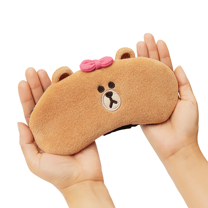 LINE FRIENDS FASHION CHOCO BROWN & FRIENDS CHOCO TERRY SLEEP MASK (7182562689197)