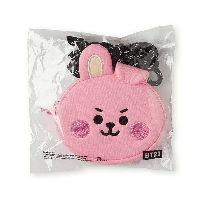 LINE FRIENDS FASHION COOKY BT21 COOKY BABY NECKLACE MINI POUCH (7182624948397)