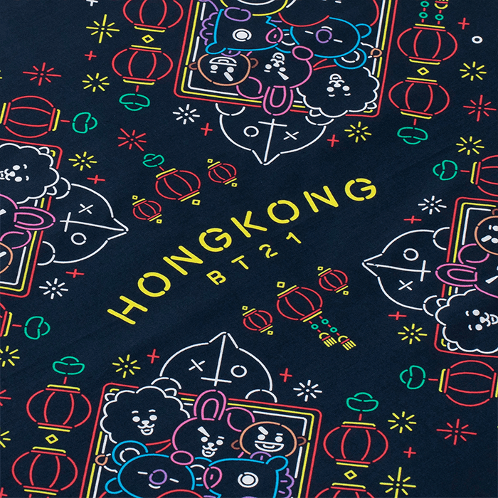 LINE FRIENDS FASHION HONG KONG BT21 CITY EDITION BANDANA HONG KONG (7182586642605)