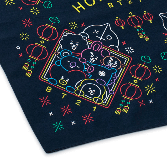 LINE FRIENDS FASHION HONG KONG BT21 CITY EDITION BANDANA HONG KONG (7182586642605)