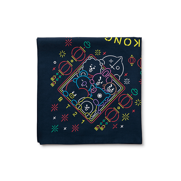 LINE FRIENDS FASHION HONG KONG BT21 CITY EDITION BANDANA HONG KONG (7182586642605)