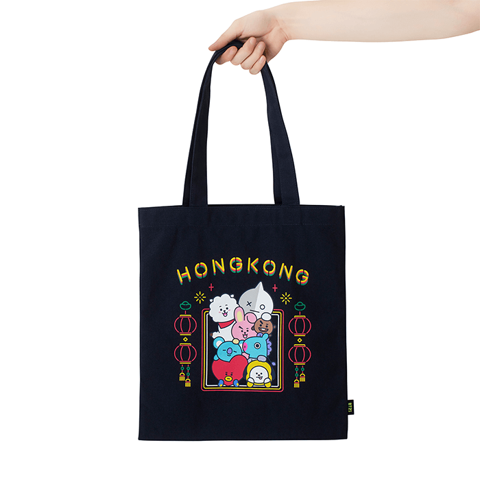 LINE FRIENDS FASHION HONG KONG BT21 CITY EDITION CANVAS BAG HONG KONG (7182587297965)