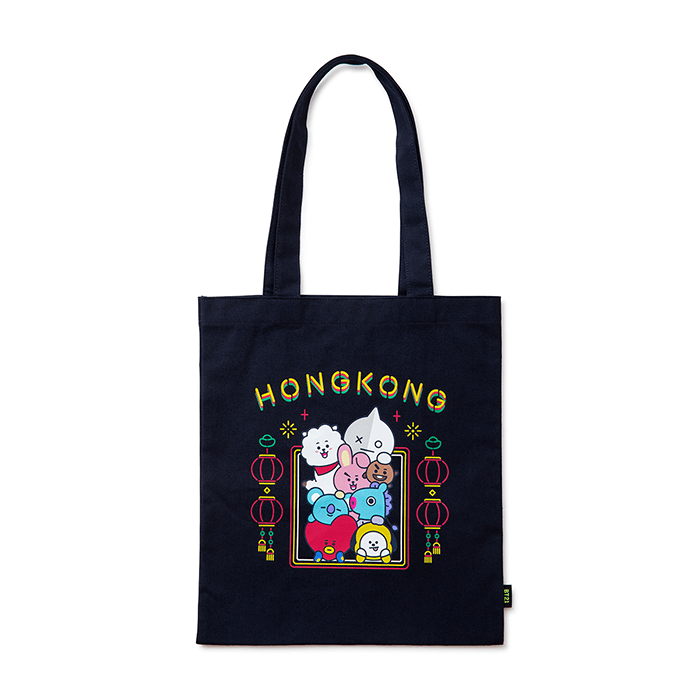 LINE FRIENDS FASHION HONG KONG BT21 CITY EDITION CANVAS BAG HONG KONG (7182587297965)