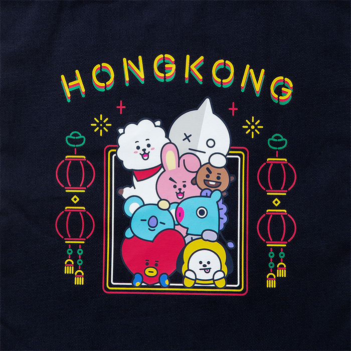 LINE FRIENDS FASHION HONG KONG BT21 CITY EDITION CANVAS BAG HONG KONG (7182587297965)