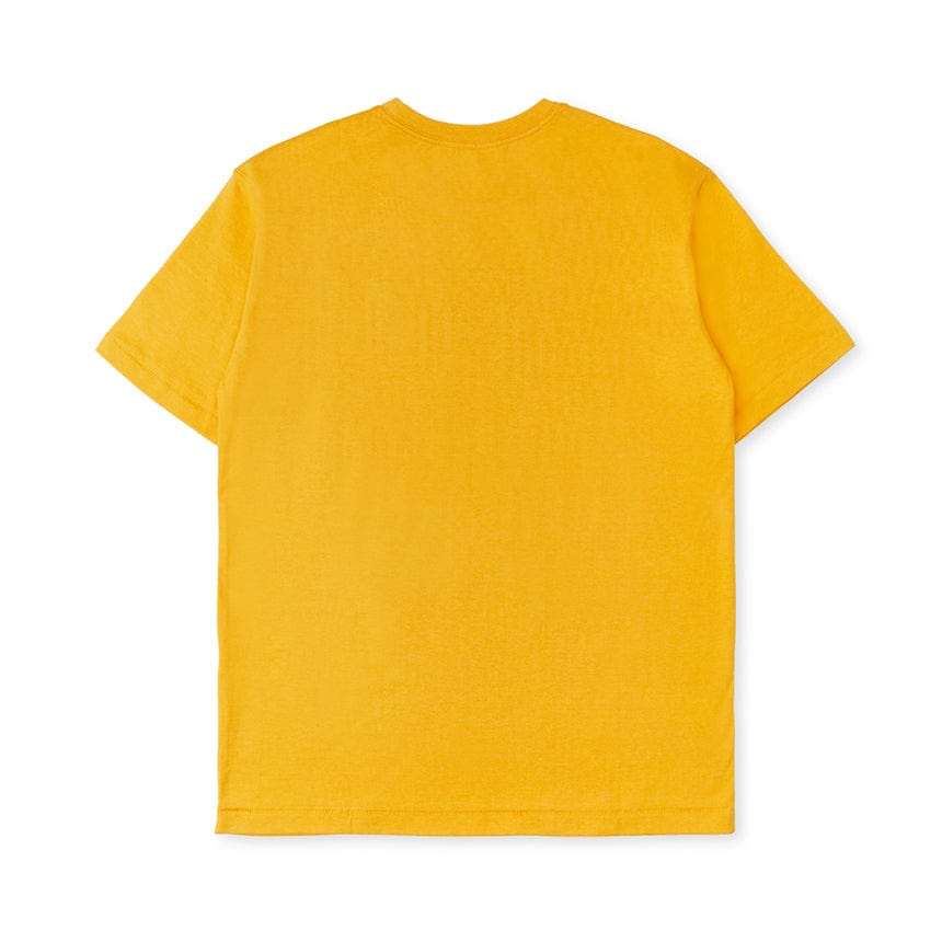 LINE FRIENDS FASHION LINE FRIENDS MUSTARD-YELLOW EMBROIDERED PATCH T-SHIRT (7180940279981)