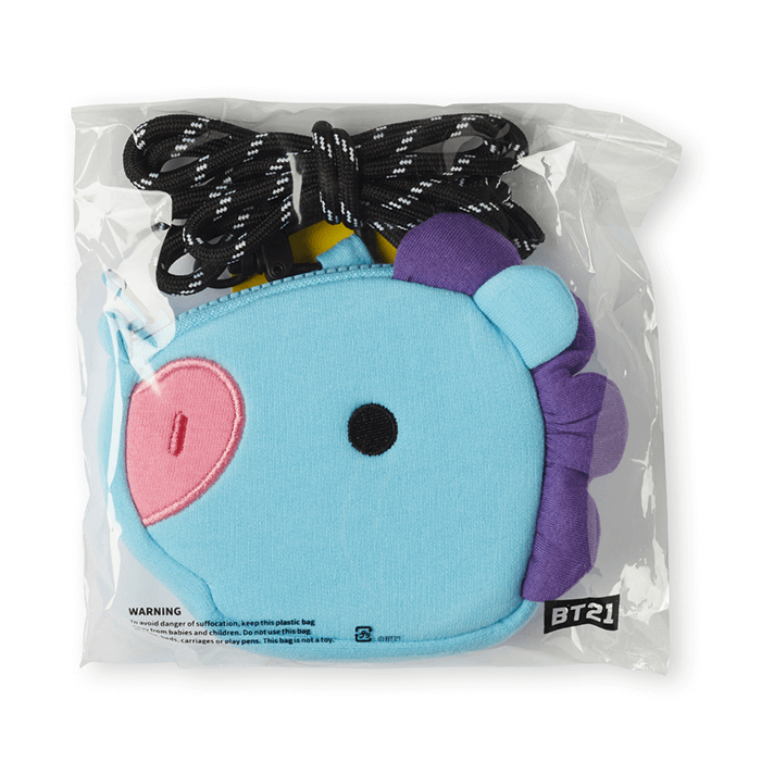 LINE FRIENDS FASHION MANG BT21 MANG BABY NECKLACE MINI POUCH (7182622720173)