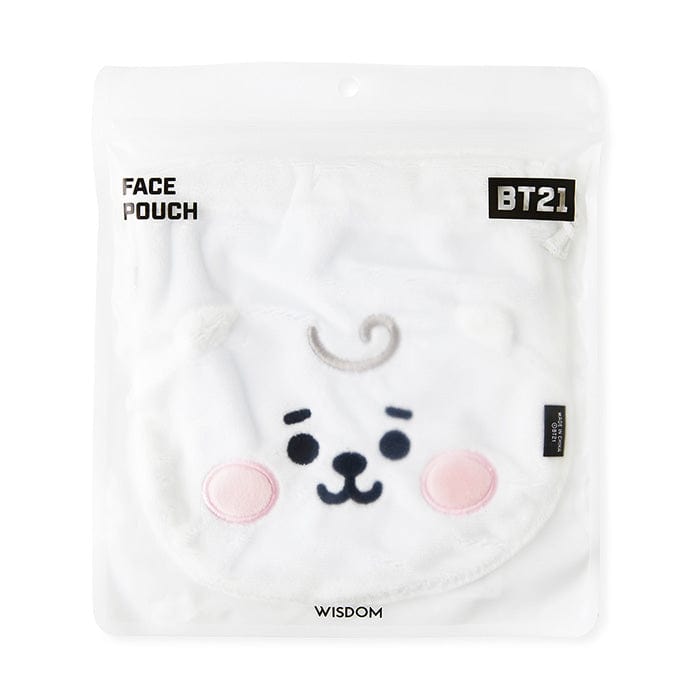 LINE FRIENDS FASHION RJ BT21 RJ BABY FACE POUCH (7182489944237)