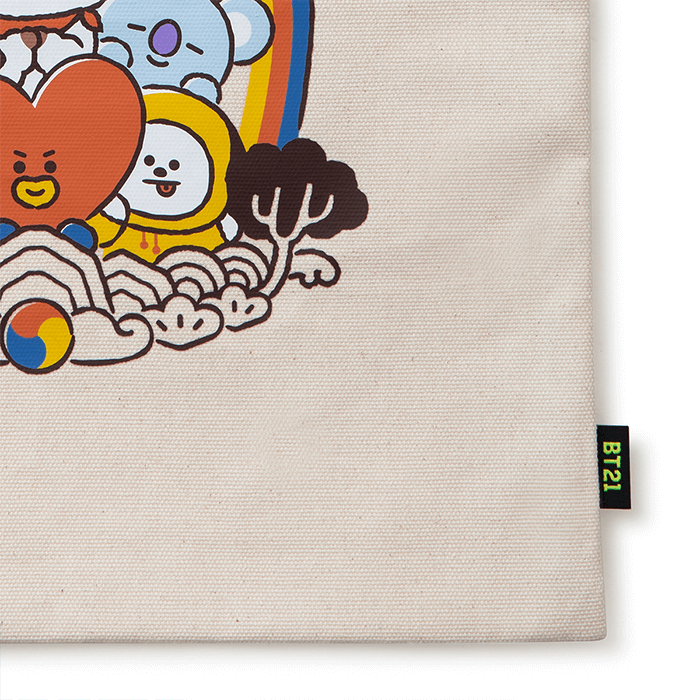 LINE FRIENDS FASHION SEOUL BT21 CITY EDITION CANVAS BAG SEOUL (7182587658413)