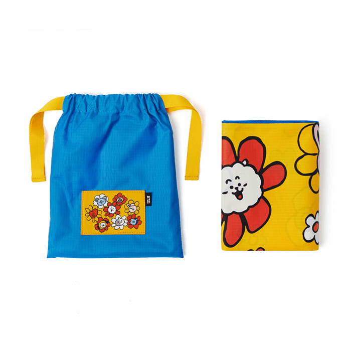 LINE FRIENDS FASHION YELLOW BT21 FLOWER PICNIC MAT YELLOW (7182647984301)