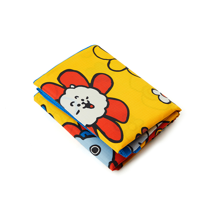 LINE FRIENDS FASHION YELLOW BT21 FLOWER PICNIC MAT YELLOW (7182647984301)