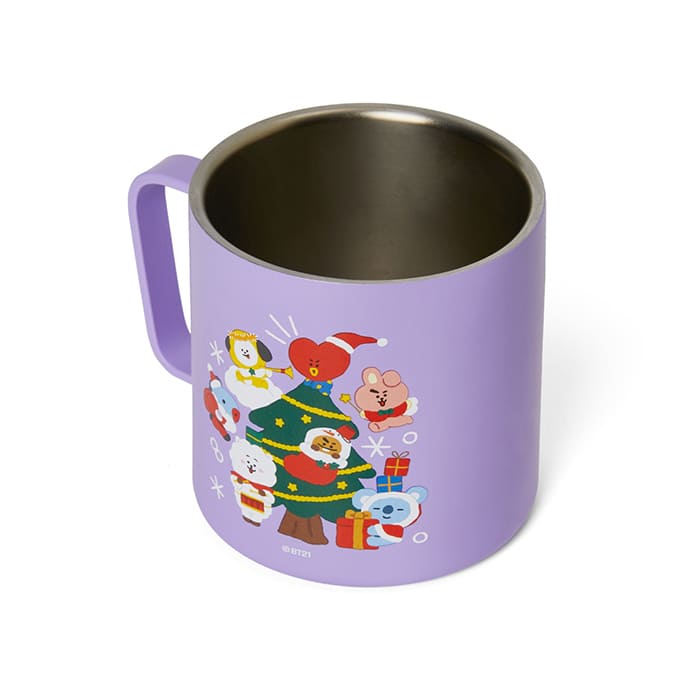 LINE FRIENDS HOUSEHOLD BLACK DEBBIE MUG BT21 BLACK DEBBIE MUG HOLIDAY EDITION (7182491222189)