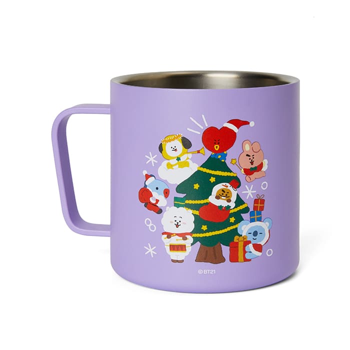 LINE FRIENDS HOUSEHOLD BLACK DEBBIE MUG BT21 BLACK DEBBIE MUG HOLIDAY EDITION (7182491222189)