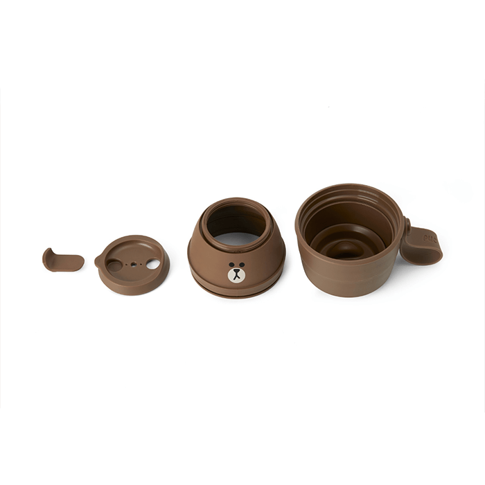 LINE FRIENDS HOUSEHOLD BROWN BROWN & FRIENDS BROWN FOLDABLE CUP (7182684061869)