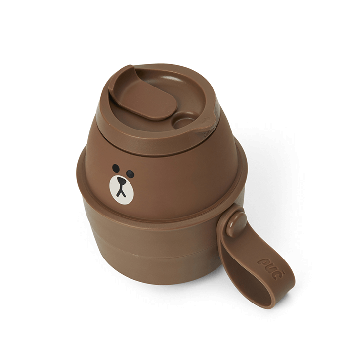 LINE FRIENDS HOUSEHOLD BROWN BROWN & FRIENDS BROWN FOLDABLE CUP (7182684061869)