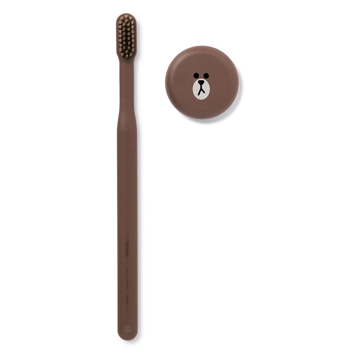 LINE FRIENDS HOUSEHOLD BROWN BROWN & FRIENDS BROWN MAGNET TOOTHBRUSH SET (7182554464429)