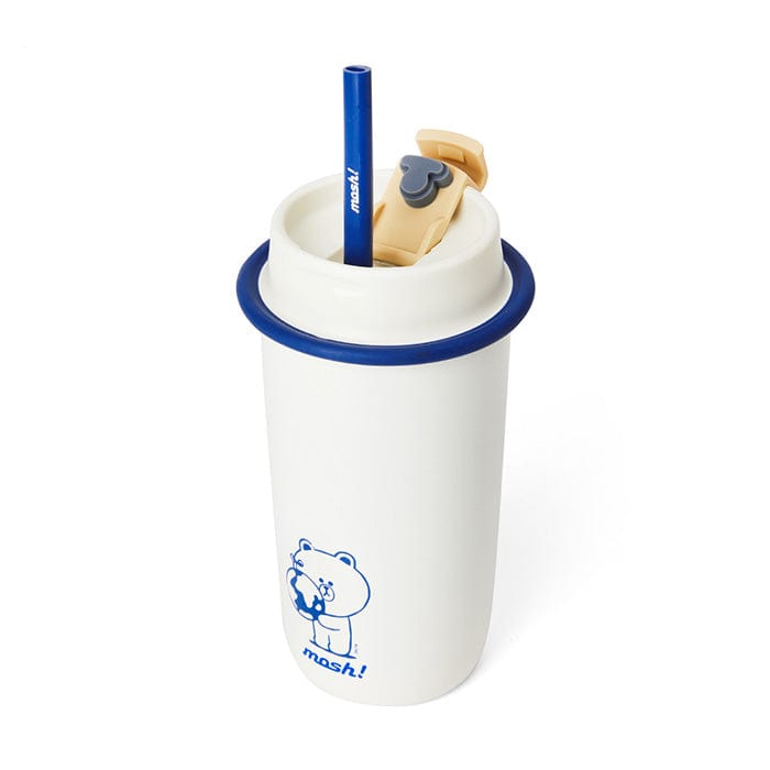 LINE FRIENDS HOUSEHOLD BROWN BROWN & FRIENDS BROWN mosh! STRAW TUMBLER (480ml) (7182486929581)