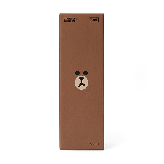 LINE FRIENDS HOUSEHOLD BROWN BROWN & FRIENDS BROWN THERMOS TUMBLER (500ML) (6268724773037)