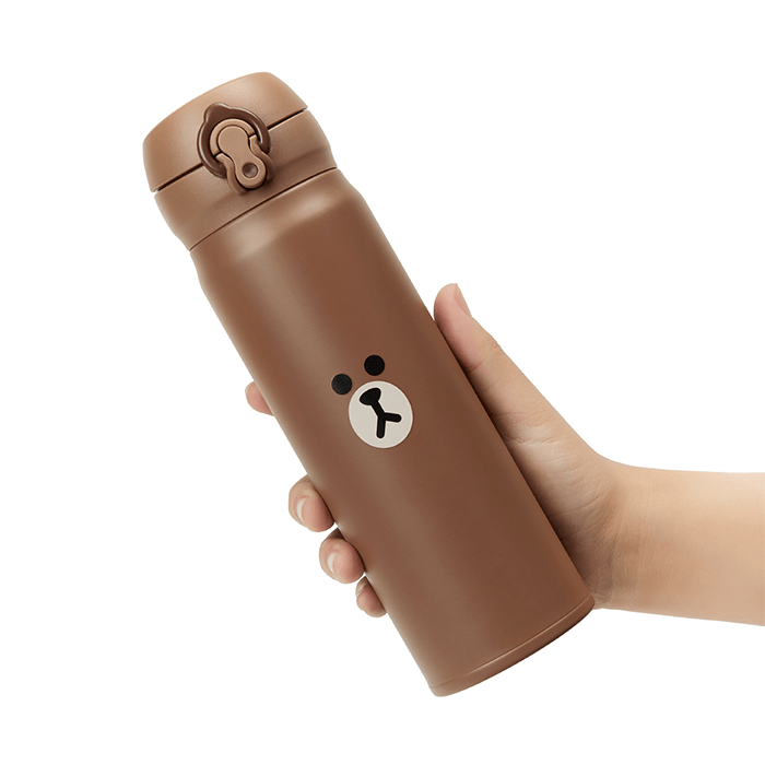 LINE FRIENDS HOUSEHOLD BROWN BROWN & FRIENDS BROWN THERMOS TUMBLER (500ML) (6268724773037)