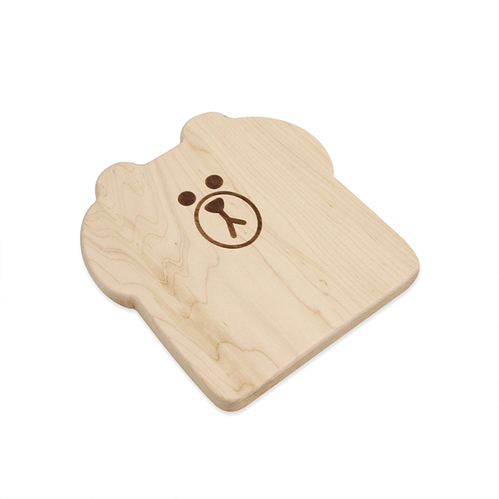 LINE FRIENDS HOUSEHOLD BROWN BROWN & FRIENDS BROWN WOOD BREAD PLATE (7182550106285)