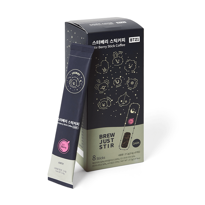 LINE FRIENDS HOUSEHOLD DARK BT21 DARK COFFEE STICK (6264223465645)